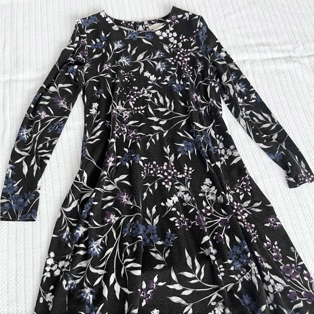 Floral Long Sleeve Kids Dress